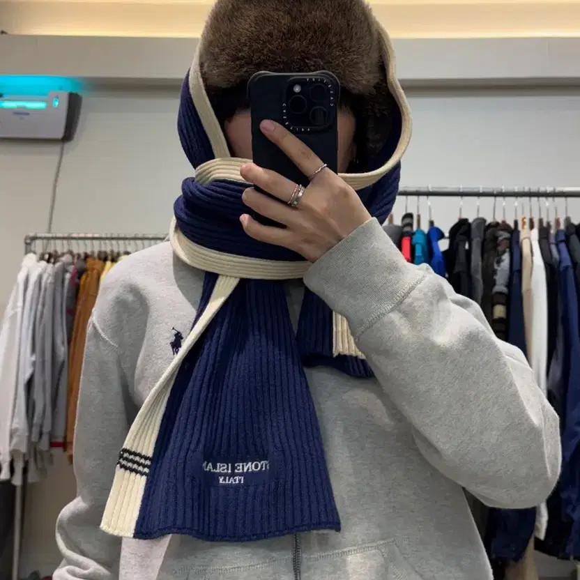 Stone Island Knit Muffler, Stylish Winter Accessory, Pre-Owned thumbnail 3