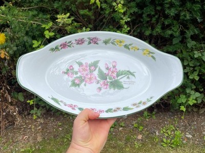 Auflaufform Porzellan Blumen Kräuter Motiv Royal Worcester Herbs 1990 Made In England