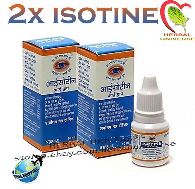 6x10ml Isotine Eye Drop Blindness Cataract Myopia Retinopathy