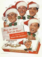 CHESTERFIELD CIGARETTES BOB HOPE 16" HEAVY DUTY USA MADE METAL ADVERTISING SIGN