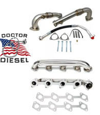 High Flow Up Pipe Exhaust Manifold For 2008-2010 Ford 6.4l Powerstroke Diesel