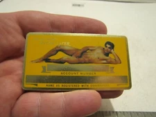 VTG NOS PERMA GRAPHICS BLACK HAIR MAN NUDE SOCIAL SECURITY/ID CARD BLANK T770