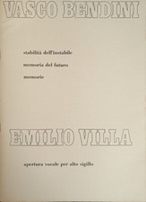 S. A. VASCO BENDINI. EMILIO VILLA 1980 Esse Arte