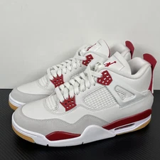 Nike SB x Jordan Air Jordan 4 "Varsity Red" men's white and red fashion sneakers