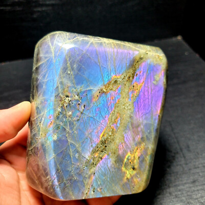 870G Natural Purple Flash Rainbow Labradorite Polished Gemstone Healing YCF130