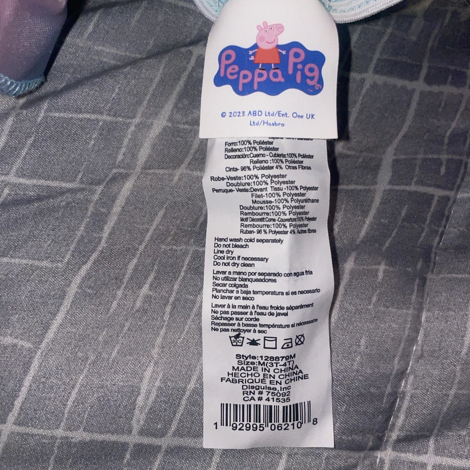 Disguise Peppa Pig Unicorn Toddler Girls Tutu Costume 3T-4T **DRESS ONLY**NEW - Image 4 of 4