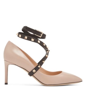 Womens Valentino Studwrap Leather Pumps