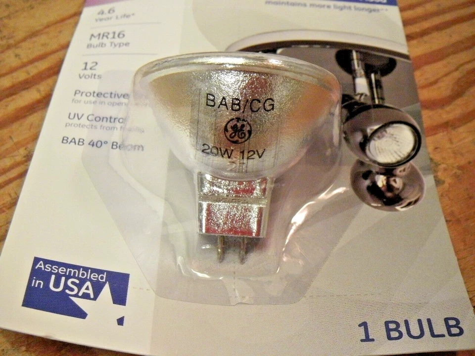 Lámpara de inundación GE halógena 20w Mr16 BAB/CG 12 voltios cantidad = 2 por pedido Foto 3 de 4