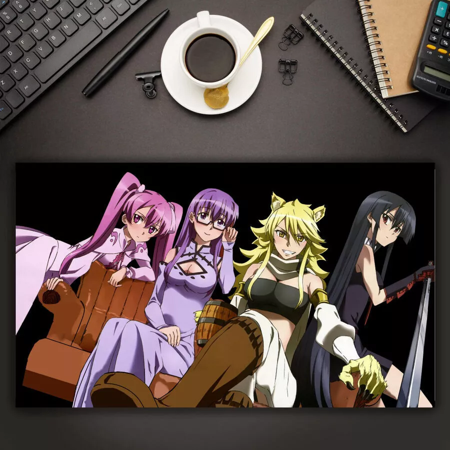 Anime Akame ga Kill! Mine Sheele Leone Akame Playmat mat CCG custom