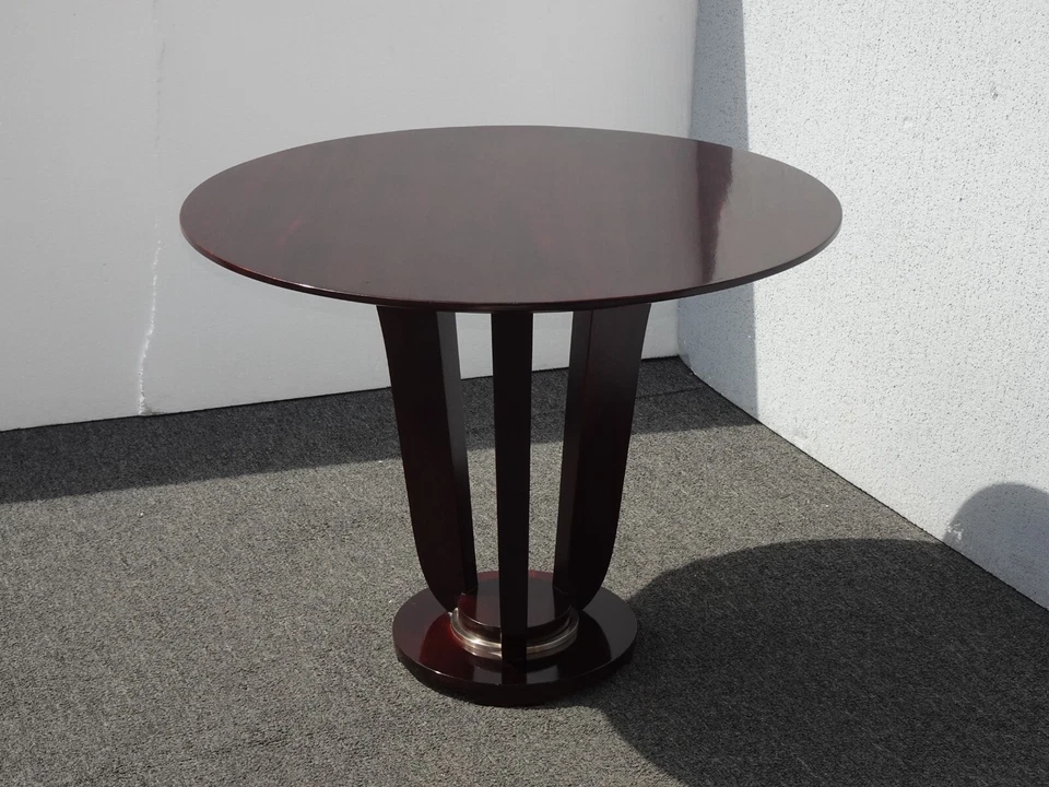 Mesa auxiliar vintage de pedestal de caoba para muebles de panadero colección Barbara Barry Foto 4 de 4