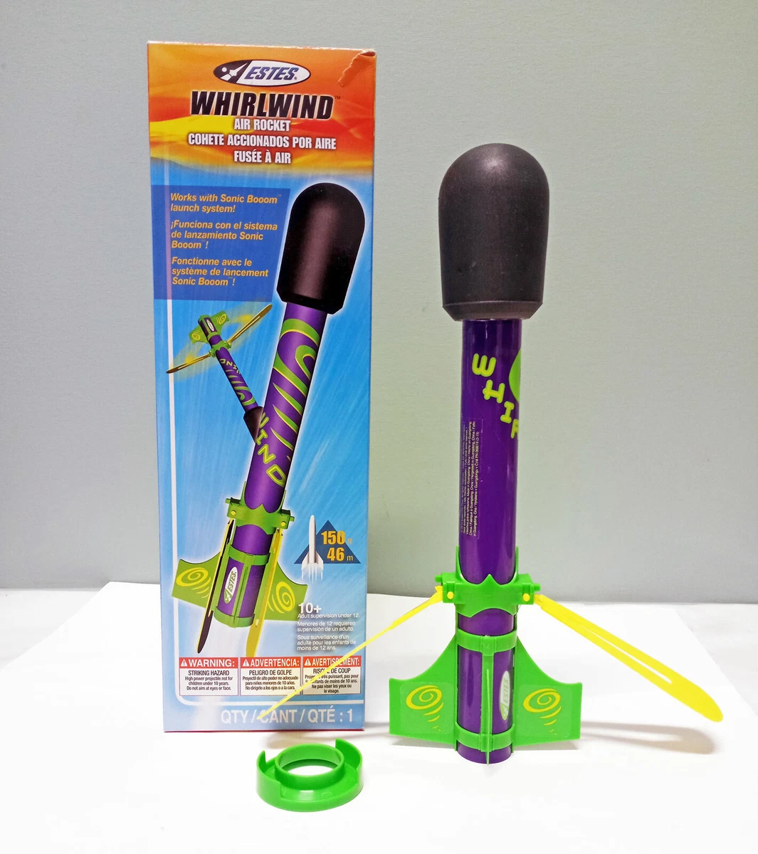 NEW Estes Purple Green Whirlwind Air Rocket EST1916 Ages 10