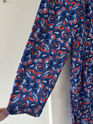 Boden Size 22 Blue Red Paisley Midi Shirt Dress, New - Picture 5 of 8