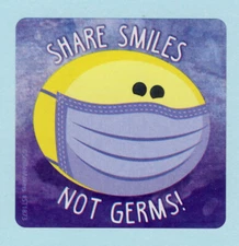 10 Smile Guy in Mask Large Stickers - Party Favors - Rewards