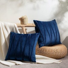 NEW Velvet Solid Cushion Cover Throw Pillow Case Sofa Home Decor 16" 18" 20" 24"