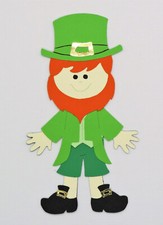 Leprechaun St. Patrick's Day Paper Doll Die Cut Scrapbook Embellishement