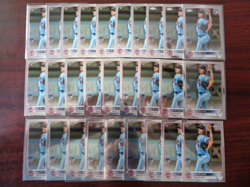2022 Topps Chrome Joe Ryan #48 ROOKIE CARD Lot of 28-TWINS