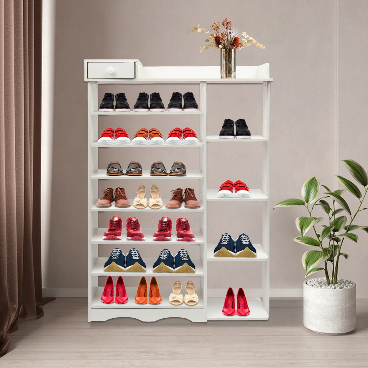 Shelf Rack Home eBay Storage Display Organizer | Cabinet Holder 8 Tiers Shoe Entryway