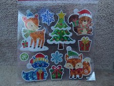Deluxe Christmas Stickers - Reindeer, Raccoon, Fox  Squirrel