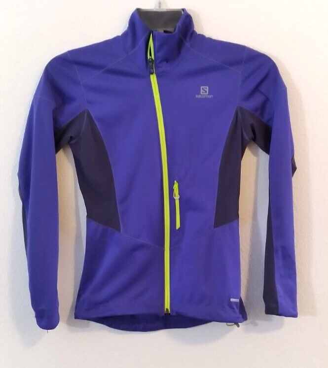 Salomon cerniera completa donna scudo pelle avanzato blu neon caldo attivo taglia XS