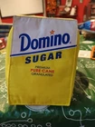 VINTAGE PLUSH DOMINO SUGAR PLUSH BEAR IN ZIP DOMINO SUGAR BAG
