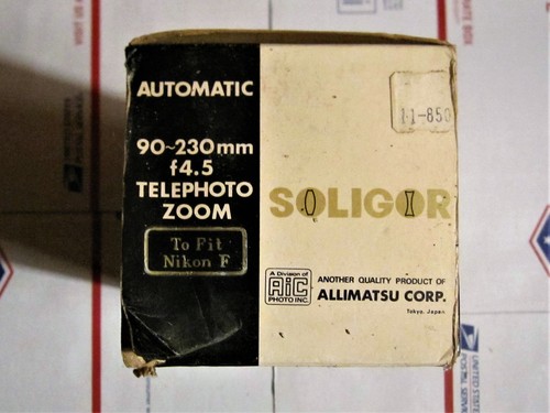 SOLIGOR VINTAGE CAMERA LENS AUTOMATIC 90-230 mm f4.5 TELEPHOTO W/ORIGINAL BOX - Picture 8 of 8
