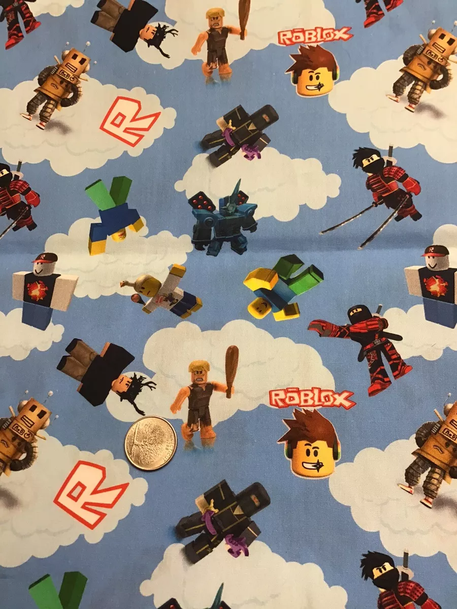 Custom Roblox Cotton Fabric Fat Quarter 18”x21” FQ