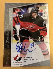 ETHAN DEL MASTRO 2021 Upper Deck TEAM CANADA Program of Excellence AUTO POE
