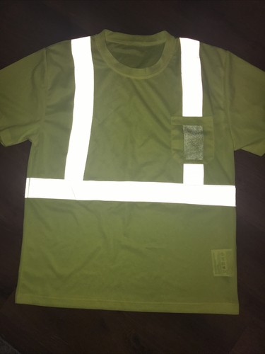 Majestic Hi-Vis T-shirt Reflective Safety Unisex ANSI/ISEA 2 R Neon Yellow NWOT