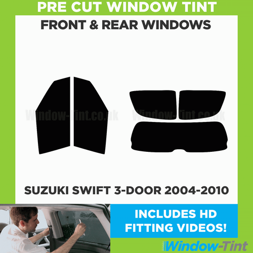 For Suzuki Swift 3-door 2004-10 Full Pre Cut Window Tint Kit Front & Rear Film - Picture 2 of 10