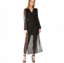 Yumi Kim Wicked Game Wrap Maxi Dress Black Size M