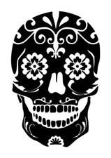 Sugar Skull Decal 3 4"x6" Choose Color