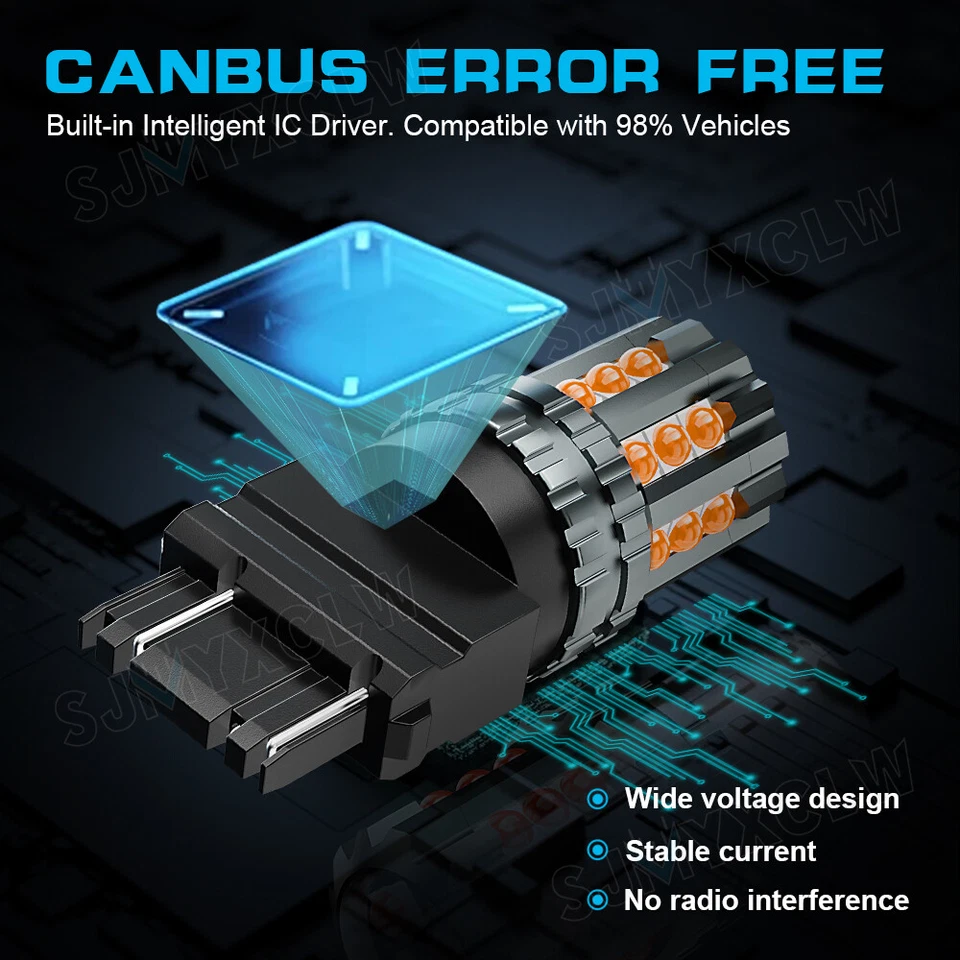 Lâmpada LED de seta dianteira 3157 amarelo âmbar para Dodge Ram 1500 2500 3500 - Imagem 4 de 4