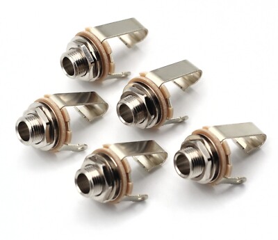 Switchcraft 1/4'' Mono Jack Input Output w Hardware #11 - Pack of five (x5)