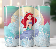 Ariel Little Mermaid Splash Tumbler 20oz Stainless Steel Mug Stainless Steel Cup