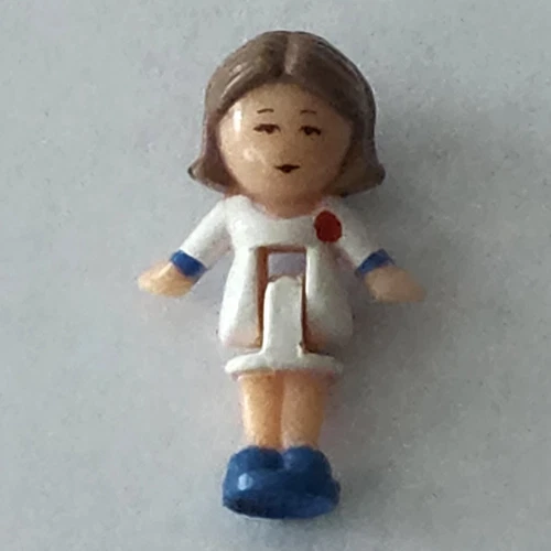 Vintage Polly Pocket PIXIE  1990 Polly's Hair Salon Brown Hair - Bluebird VGC