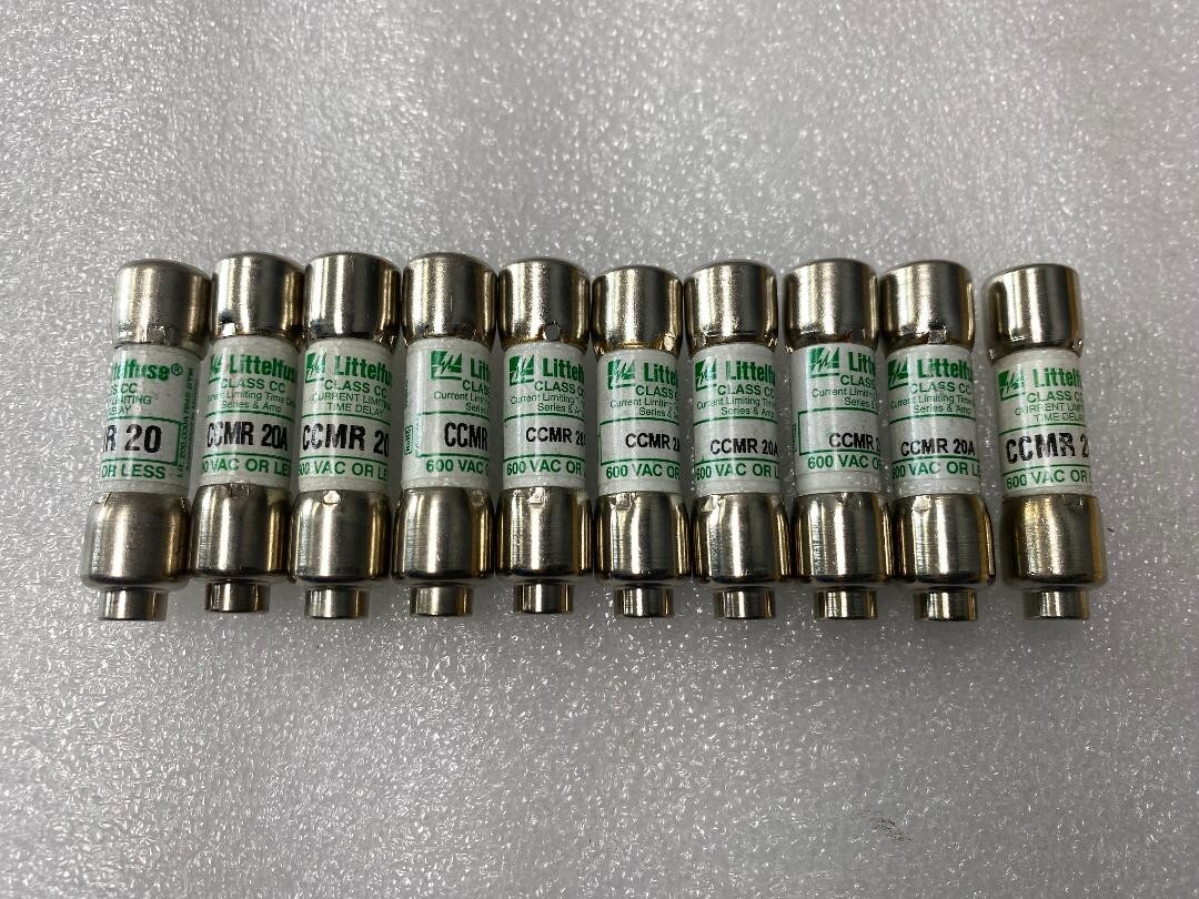 10*in box CCMR-20 Littelfuse 20 Amp 600V Time Delay Fuse CCMR020 "LOT OF 10" USA