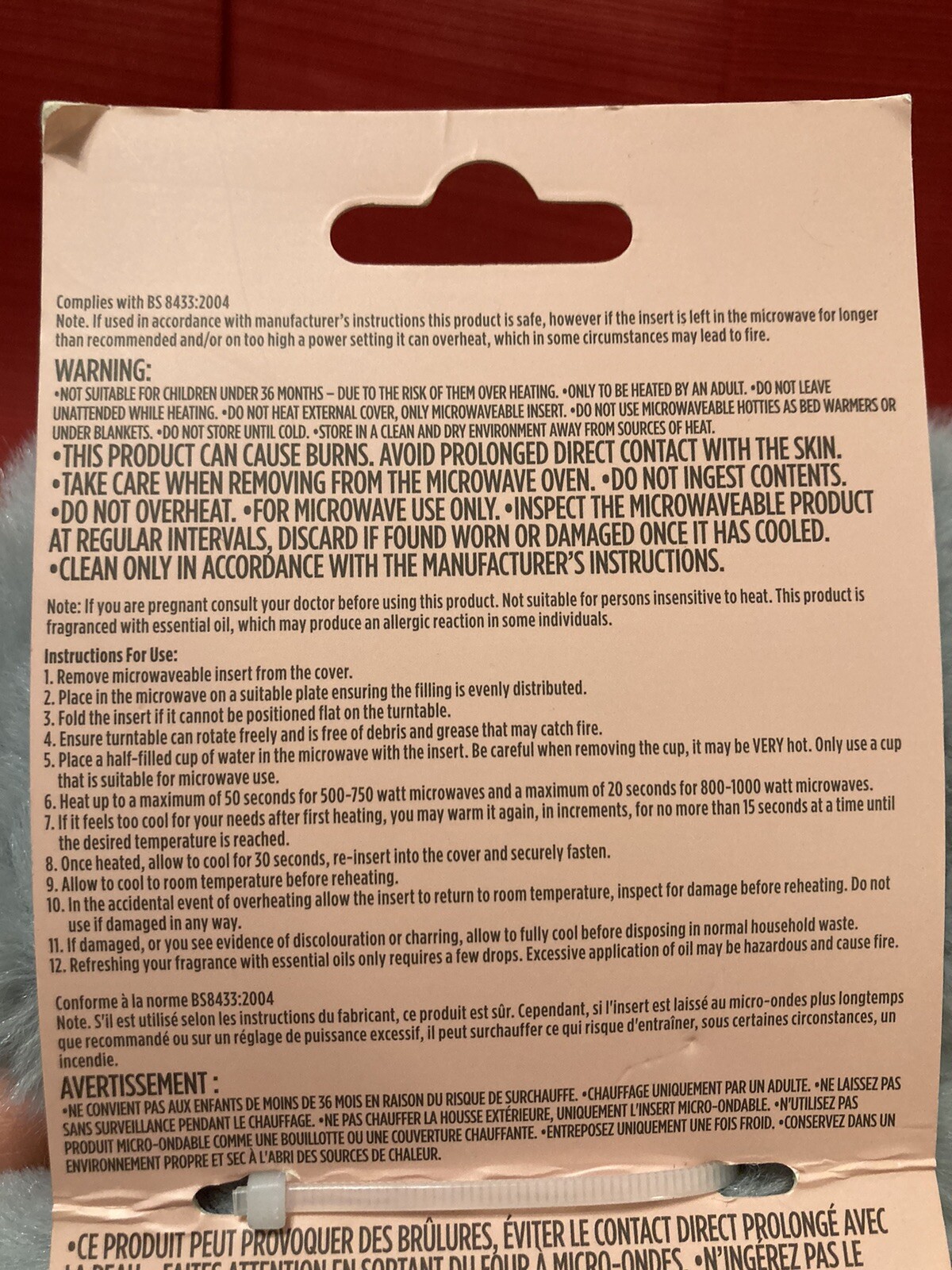 Aroma Home Small Elephant Hottie microwavable with lavender Stuffed