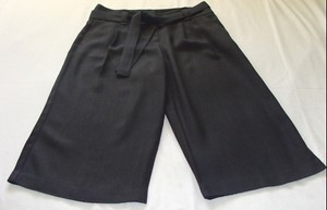 THE LIMITED Med-Dark Gray LINEN Look "CASSIDY" Belted WIDE Leg CROP Pant Sz 6