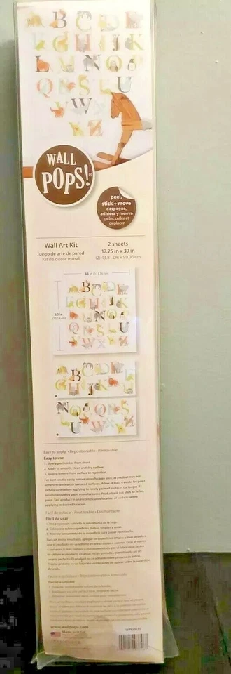 Kit de arte de pared alfabeto animales nuevo en paquete Foto 4 de 4