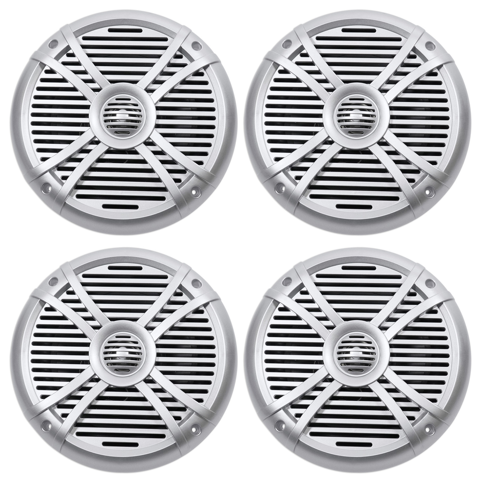 4 Rockville RMSTS80S 8 Водонепроницаемых динамиков для морских лодок мощностью 2000 Вт 2-полосный Серебристый 19890₽