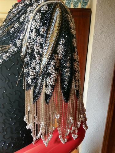 ¡Excepcional! Vestido A. J. Bari Vintage Glam Talla 4 Adornado Seda Rayón - Imagen 3 de 9