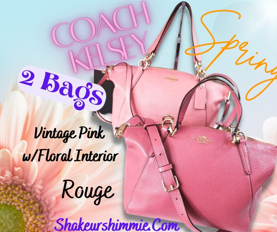 Coach KELSEY Satchel ️2 BAG SET ⬅️28993 & 31077🎀 ROU… Gem