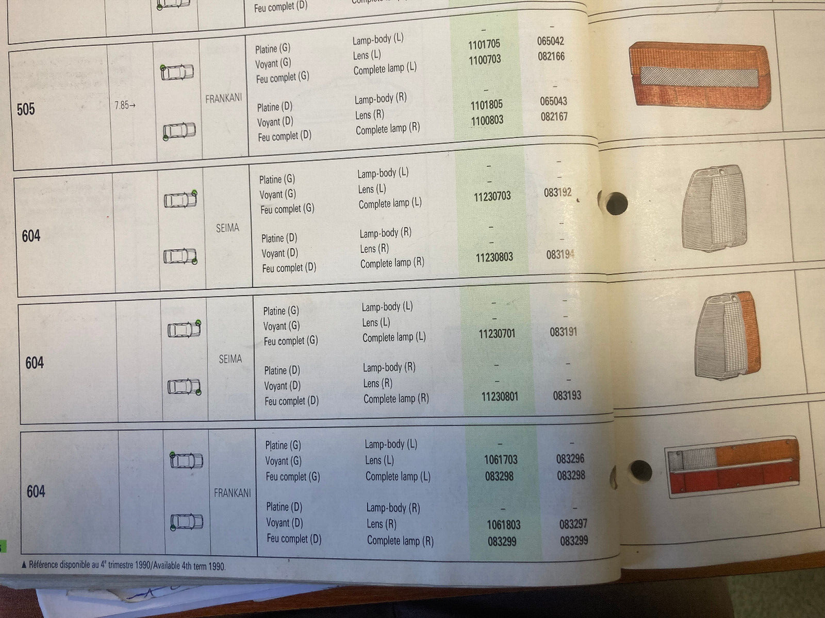 Clignotant Avant Gauche Cristal SEIMA Pour PEUGEOT 604 - Neuf