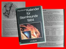 ✅ 1984 - P. Ahnert - Kalender für Sternfreunde - J. A. Barth - siehe Bilder! 📌