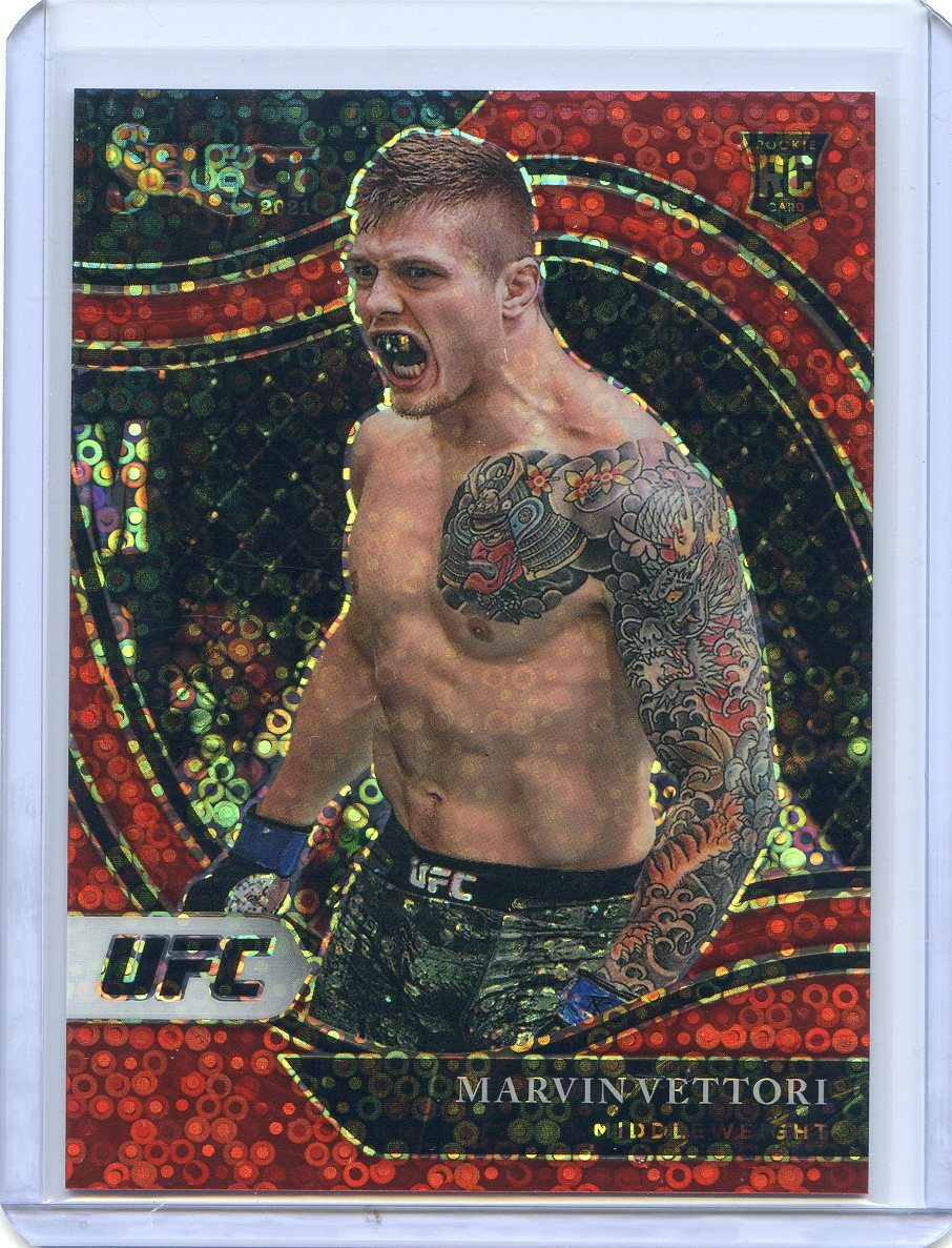 2021 Panini Select UFC H2 MARVIN VETTORI RC Red Disco Prizm SP OCTAGONSIDE /199