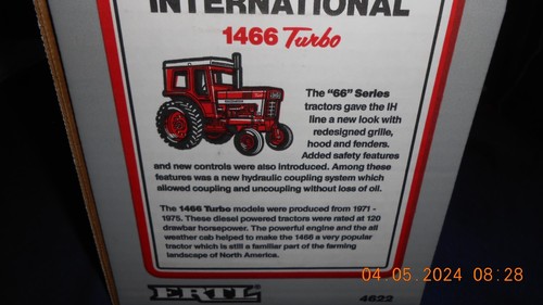 Ertl International 1466 Turbo with Cab"Special Edition" 1/16 Scale Diecast NIB - Picture 6 of 9