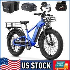 1800W Electric Bike for Adults 48V 17.5AH 85Mi 26"Fat Tire Mountain Ebike 36MPH
