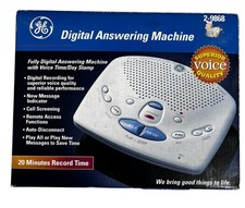 Contestador automático digital VintageGE nuevo en caja con manual de usuario ~ blanco 2-9868