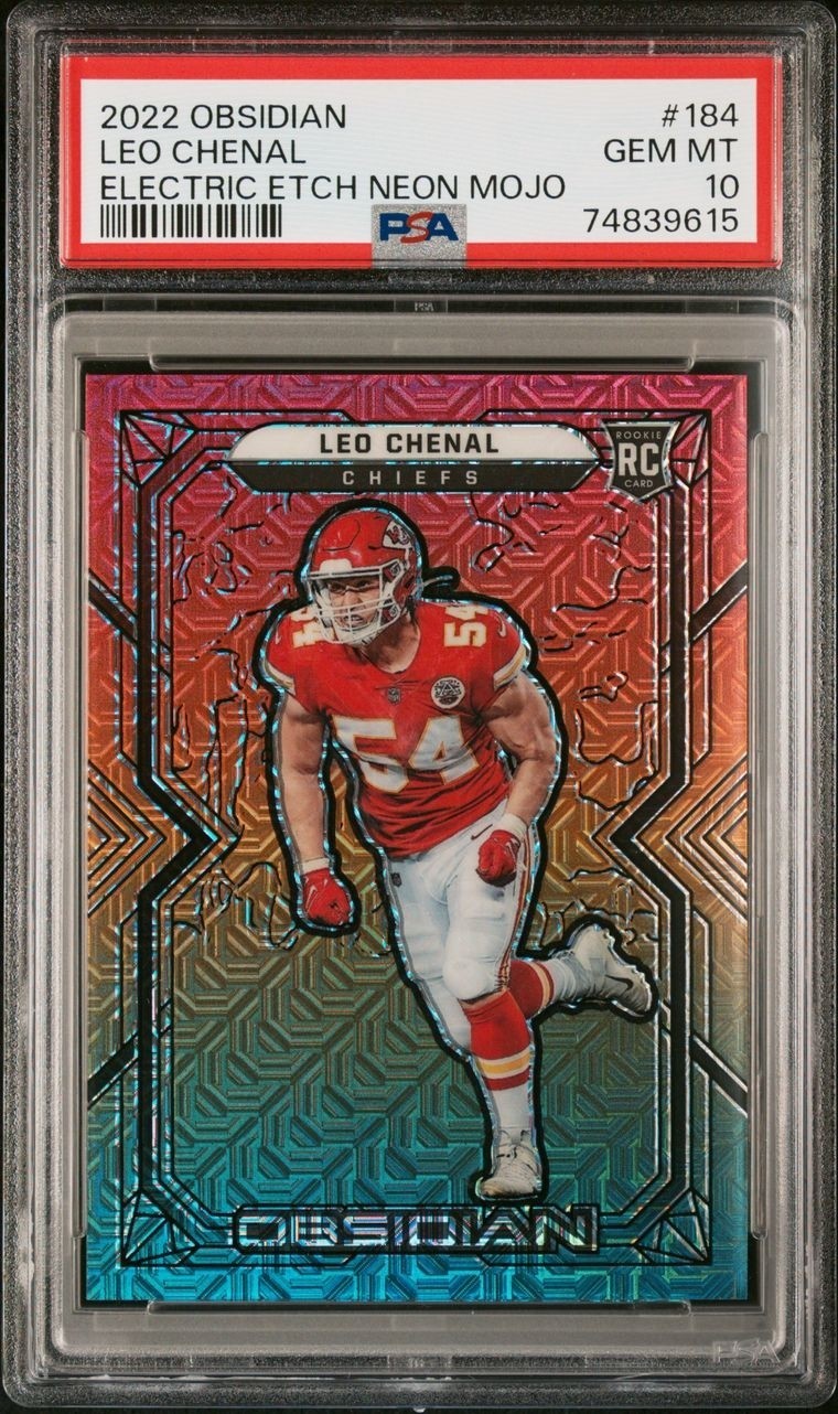 Leo Chenal Panini Obsidian #184 Electric Etch Neon Mojo