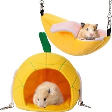 Jetec 2 Pieces Hamster Hammock Soft Bed Small Pet House Animals